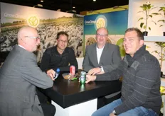 De stand van de Grow Group met Simon van Zanten, Chris Hamelink, Arjan Sonneveld en Jim Grootscholte