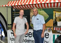Pepijn Hopmans en Piet Meeuwse van Meeuwse.nl, zij hebben alles voor watertechniek in de boomgaard