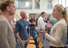 Barend Gehner (Aeres Hogeschool), Willem Kole (Proeftuin Randwijk) en Mireille Gijsberts (Fruit Tech Campus)