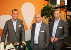 Maarten Schrijvershof, Piet Hoek en Alexander Schrijvershof hadden een iPad-actie op de stand