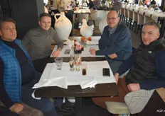 Mark Vernooij (Urfruit) met Paul Sosef, Dietmar van Meeteren en Randy Dijkshoorn van Combilo