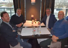 Zweer van Aalbrug (FruitMasters), Rob van der Weele (The Greenery), Andre Boer (Superunie) en Maurice Kroes (Origin Fruit Direct)