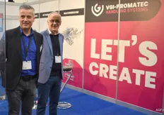 Ed Jansen en Jeroen Romein van VGI-Promatec handling- en transportsystemen.
