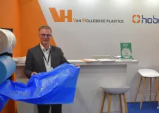 Hobon, Bruno Van Beveren toont plastic zakken- en folie voor bv AGF-verwerkende bedrijven.