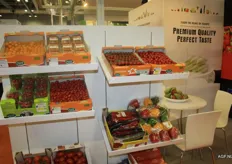 De verschillende Belgische groenten werden gepresenteerd bij de stand van VLAM