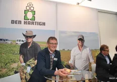 Jacob Eising van Den Hartigh. Doordat Potato Europe dit jaar in Emmeloord is willen ze graag promoten dat Den Hartigh aardappelmoeheid resistente rassen voor pootgoed in Nederland.