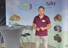 Yannick Smedts van WolkyTolky, gespecialiseerd in meetstations voor hardfruit, asperges maar ook steeds meer in zachtfruit