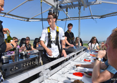 Marleen Brouwer van restaurant Noor uit Groningen verzorgde het driegangenmenu