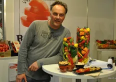 Pieter Boekesteijn van Westland Peppers was ook te vinden op de stand van The Greenery om zijn pepers te promoten, omdat ze in Nederland nog voor velen onbekend zijn.
