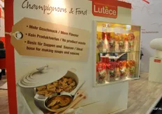Lutèce is één van de grootste verwerkers van champignonconserven wereldwijd. Zij presenteerde een nieuw product, namelijk champignons & fond.