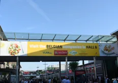 Bij binnenkomst werden de Belgische bedrijven al 'in het zonnetje' gezet