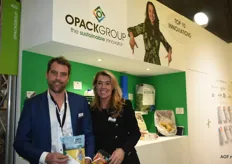 Gert-Jan van Baardwijk (Flexpak) en Ellen Schreur (Perfon) vertegenwoordigden Opackgroup op de Empack