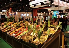 Een andere opvallende groenten en fruitpresentatie