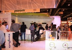 Ook bij Syngenta strandden mensen op de gezellige stand