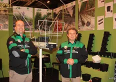 Stefan Nieuwenhuyzen en Daniel Bou van Metazet Formflex. Het bedrijf levert diverse teelt- en ondersteuningsmaterialen voor de tuinbouw