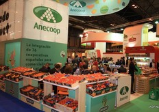 Anecoop had een enorme stand en presenteerde hier haar diverse producten onder het merk Bouquet