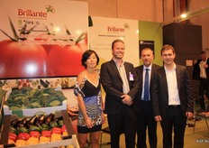 Brillante is van oorsprong een Belgisch bedrijf en met name actief met eigen teelt in Spanje. V.l.n.r; Machteld Verraes, Steven Vandenheede, Francisco Fuentes en Mathias Brassaert
