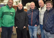 Ronald van Knook AGF, Paul, Dennis en Mike van VHC Jongens en Theo Knook van Knook AGF.
