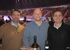 Manfred van der Vlag van Sweetfruits en Elroy Nuis en Wouter van der Klis van Agrovision