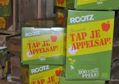 Rootz lanceerde op de BioVak 'Tap je appelsap!'. De 5- literverpakking is geopend 2 maanden houdbaar buiten de koelkast.