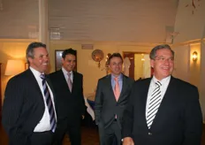 Marco Korpel, Amir Hautemann, Tjeerd Hoekstra en president van Unifrutti: Jorge Massanes.