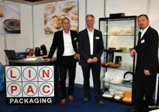 Joop de Vries, Patrick Hilger en Robin Schiphorst van Linpac Packaging. Zij vermaakten zich prima tijdens de beurs!