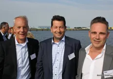 Peter van Zuydam (Hamburg Sud), Mark de Bie (Timerfruit) en Michel Frings van Hillfresh