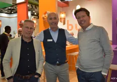 Leon Bol en Martin van der Sande van New-Green op bezoek bij Stefan van Uffelen van BUD