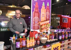 Arnold Zwoferink van Go-Tan had een nieuwe saus meegenomen: de Chilli Ketchup Sauce