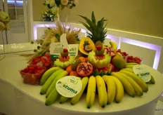 Met een mooie presentatie van groenten en fruit is de sfeer geschapen