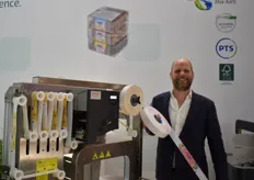 Max Wolbers van Max Aarts, onderdeel van de Optimum Group. Zij zijn leverancier van banderollen voor het branding by banding concept van Bandall.