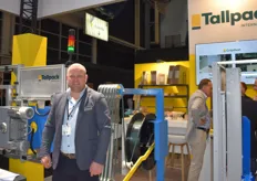 Sander Jonkers van Tallpack, dit bedrijf levert o.a. omsnoeringsmachines.