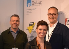 Stijn van Vynckt, Friedel Verhack en Robbert van Egmond van St Luc labels & packaging.