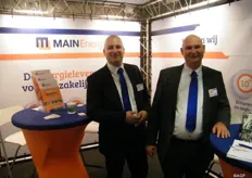 Links Robert Jonen en rechts Ronald Kuijpers van MAINEnergie, energieleverancier voor de zakelijke markt.