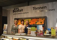 Jeanette Toonen en Mia Vernooy van Toonen Winkelinterieurs en Corine Damhuis van Bonfait deelden met Baro en Tolkamp een stand om zo een compleet eindproduct te laten zien!