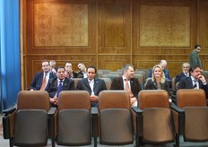 Er werden ook een aantal informatieve lezingen gehouden. Van links naar rechts: Ivo van der Staak, Hecham Farid, Yosef Ouhlous, Peter Raatjes, Janneke Hadders en Anton Filippo.