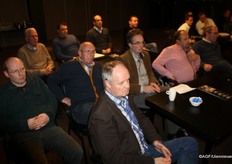 Dirk en Sake Holwerda, Marcel Goud, Rinus Moerdijk, Henk Jansen en op de voorgrond Ger van Burik