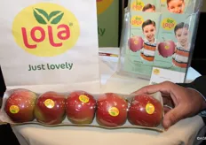 Zij presenteerden op de beurs een nieuwe Lola verpakking en iedere bezoeker kreeg een goodiebag met 2 lola appelen mee naar huis