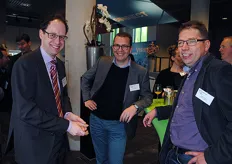 Johan Janssen (ABN Amro), Rick Dijkshoorn (ABAB Accountants) en Gerard Koolen (Hobleko)