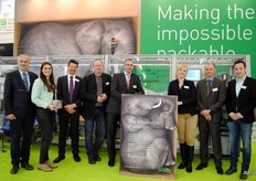 Een groot team aanwezig bij CPS Case Packing Systems. Dit is de eerste keer dat CPS deelneemt aan de beurs.