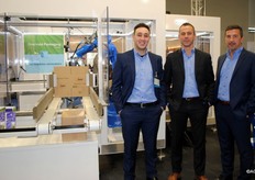 Serhat Köknel, Ad Nieuwlaat en Sjon Hermans (Overveld Machines) van Overveld Packaging.