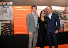 Dennis van Grevenbroek, Esperanza llorente Saiz en Wesley Hoogstad van Bolidt. Zij ontwikkelen en produceren thermohardende kunststoffen voor bijvoorbeeld industriële vloeren.