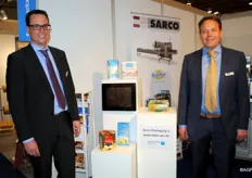 Mark van der Kamp en Jaap van der Sar van Sarco Packaging. Sarco was onderdeel van de innovatie route met het PRIMA PAK verpakkingsysteem.