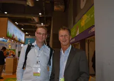 Job van der Molen en Jan Willem Tolhoek van Global Fresh International als bezoeker op de beurs.