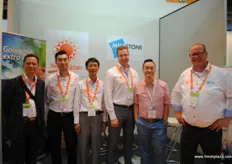Team van Milestone Fresh en Sun Cargo: Reo Tang, Kevin Liu, Kim Tam, Juri Falandt, Matthew Chang en Co van Es.