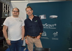 Partners Stijn Fourie van G-Trac Mechanisatie en Joost Hazelhoff van Aurea Imaging. Zij maken het camerasysteem voor de precisie fruitteelt mechanisatie