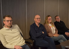 Rinus Wisse van Wiscomex, Dick Don en Milou Peeters van Van Meir, Arie van Baalen van River Onions