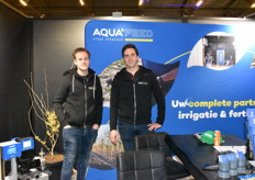 Wessel de Heus en Michiel Klaassen van AquafeedNieuw op de beurs dit jaar en actief in de watertechniek