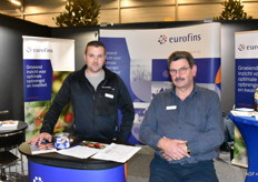Van Eurofins waren Theo den Engelsman en Leen Bijnagte op de beurs voor het inzichtelijk maken van de kwaliteit in fruit