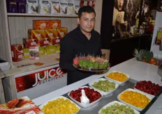 Miguel Preuter van Juice Solutions maakte vrienden door het aanbieden van een heerlijke Smoothie.